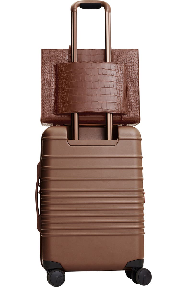 Béis Croc Embossed Work Tote, Alternate, color,