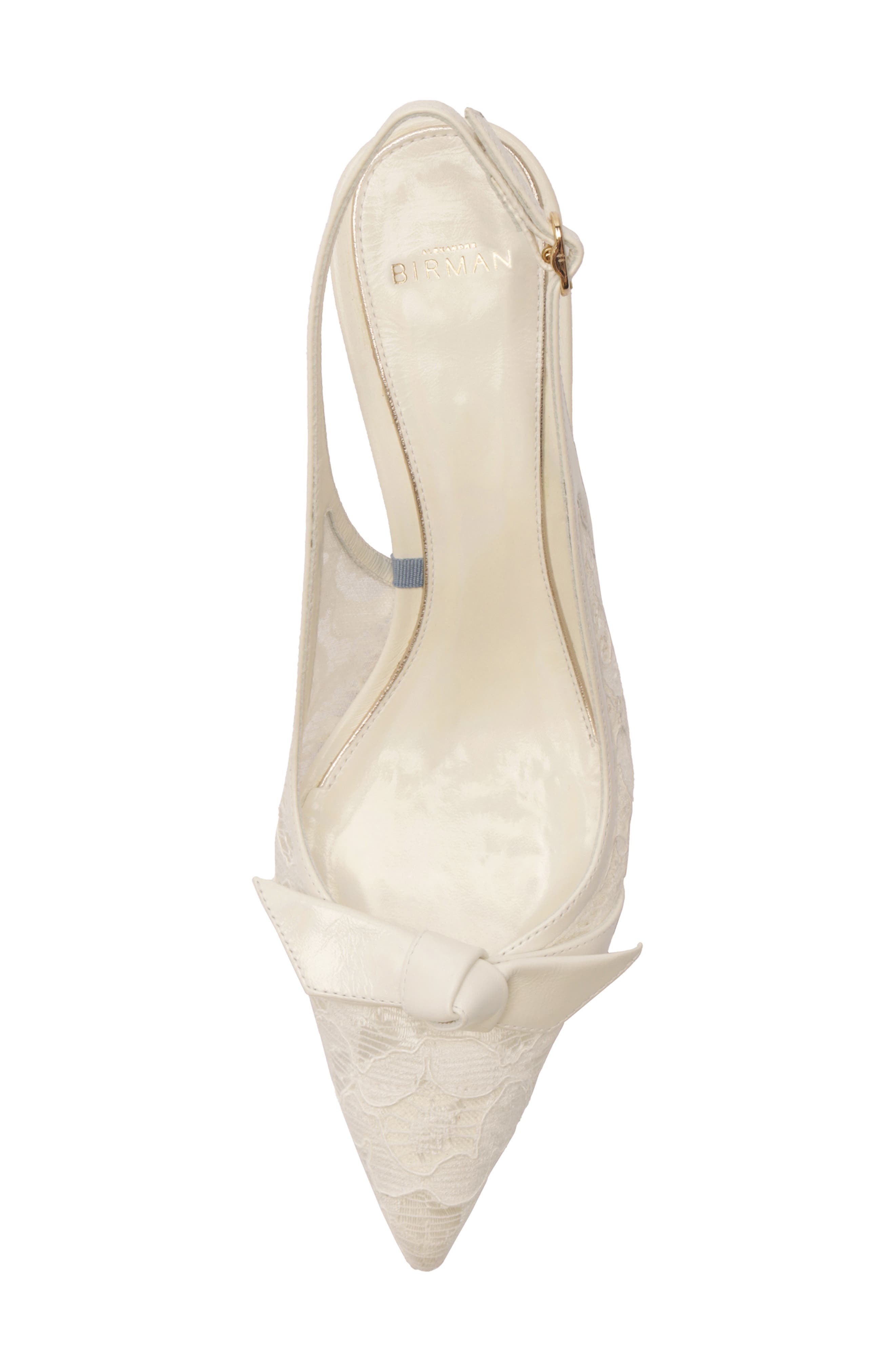 Alexandre Birman Clarita Classic Pointed Toe Slingback Pump, Alternate, color, Off White/ Ivory