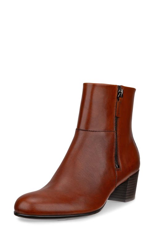 Ecco Shape Mid Zip Bootie In Brown