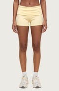 EDIKTED Audrea Foldover Stretch Cotton Bike Shorts