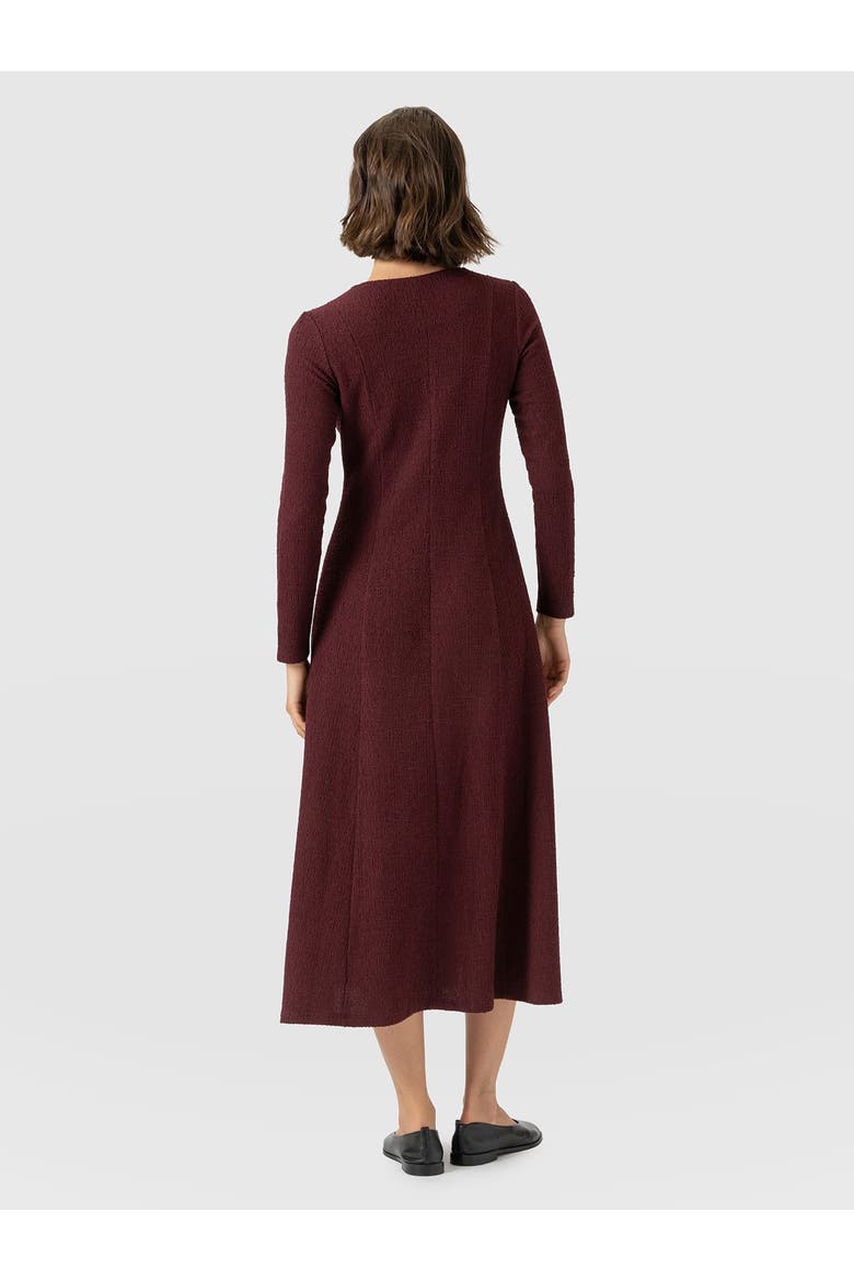 Orla Midi Dress, Alternate, color, Burgundy Boucle