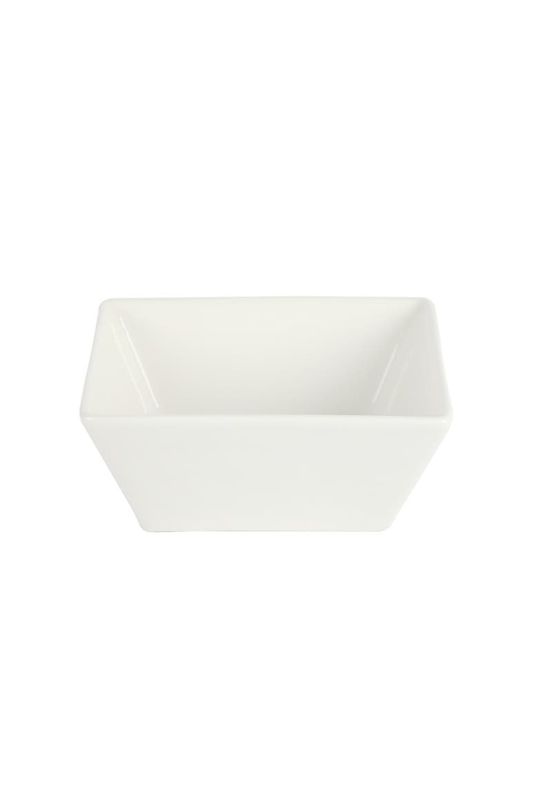 Zen Buffet Hard Square Porcelain Dinnerware Set, Alternate, color, White