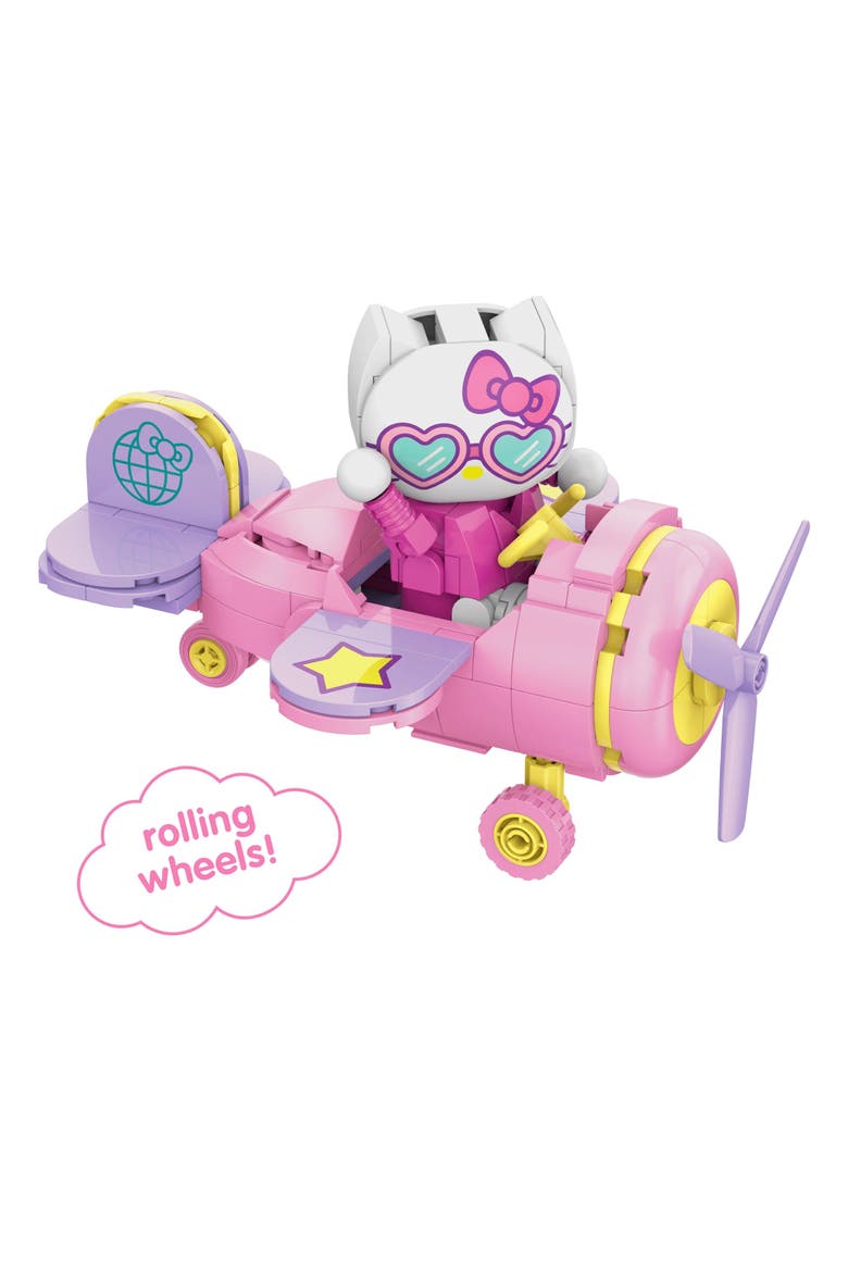 Hello Kitty Airplane Adventure Building Set, Alternate, color, Pink