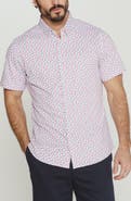 7 Diamonds Sundrift Starburst Print Short Sleeve Button-Up Shirt