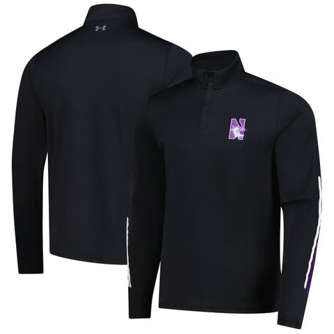 Men's Under Armour Black Northwestern Wildcats T2 Green Special Game Quarter-Zip Pullover