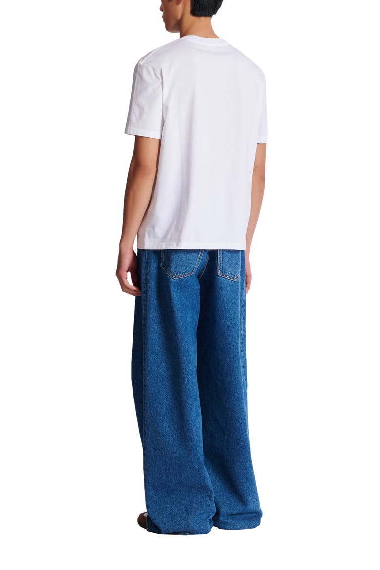 Printed cotton T-shirt, Alternate, color, white