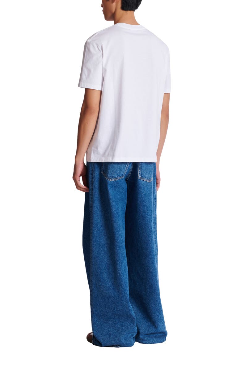 Balmain Printed cotton T-shirt, Alternate, color, White