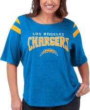 G-III 4HER BY CARL BANKS Women's G-III 4Her by Carl Banks Light Blue Los Angeles Chargers Plus Size Linebacker T-Shirt