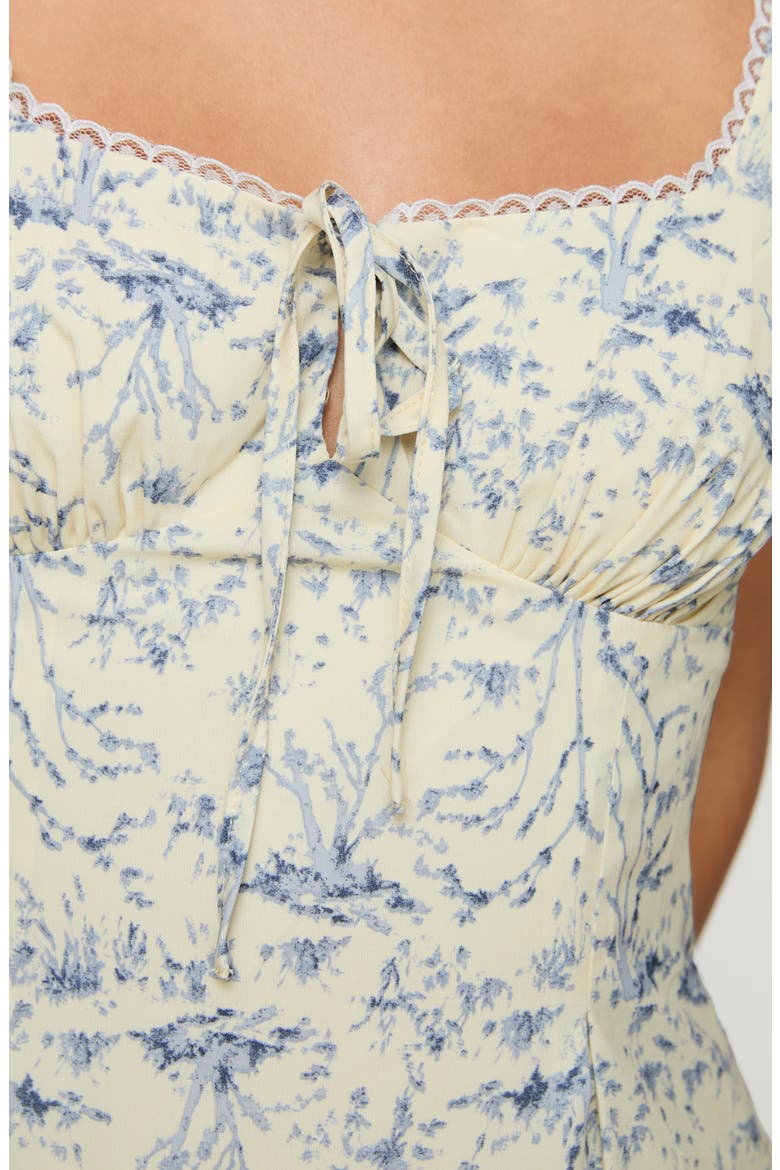 Alliston Floral Minidress, Alternate, color, YELLOW