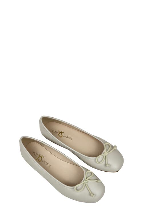 Yosi Samra Kids' Miss Sadie Ballet Flat In Bone