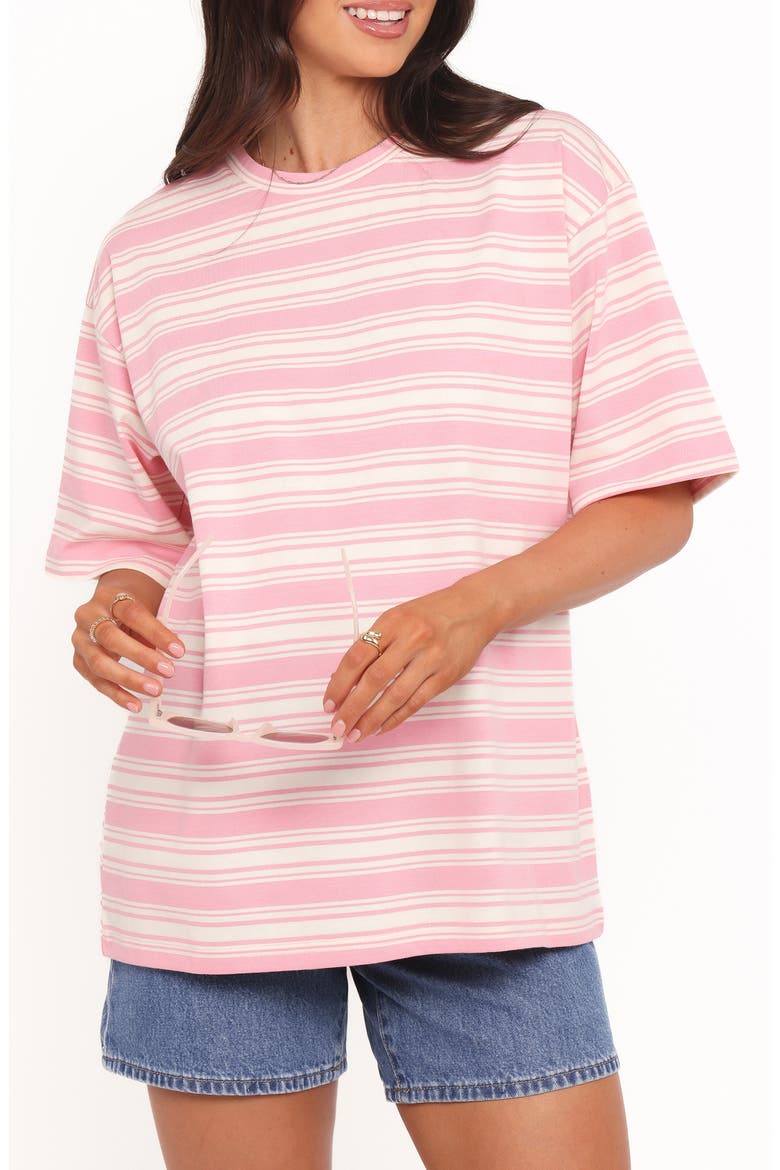 Zestora Stripe Top, Alternate, color, WHITE/ PINK