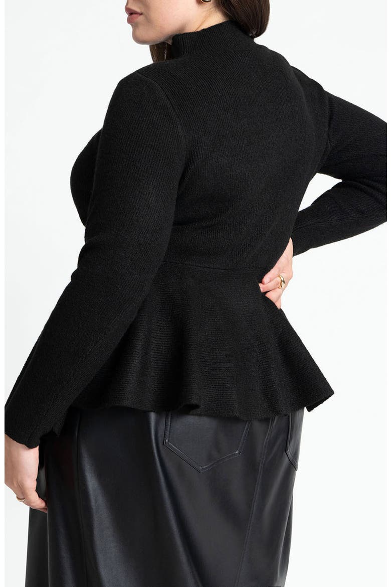 Peplum Sweater, Alternate, color, BLACK ONYX