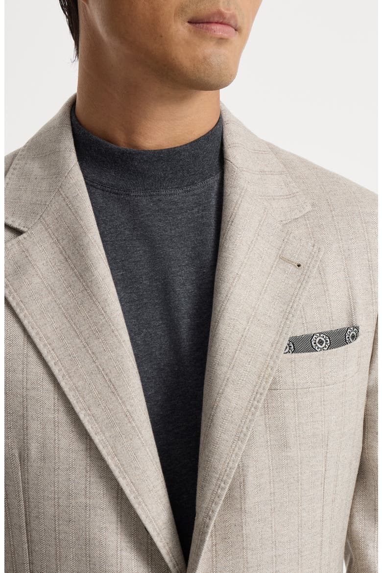 Silk pocket square with medallion design, Alternate, color, Anthracite