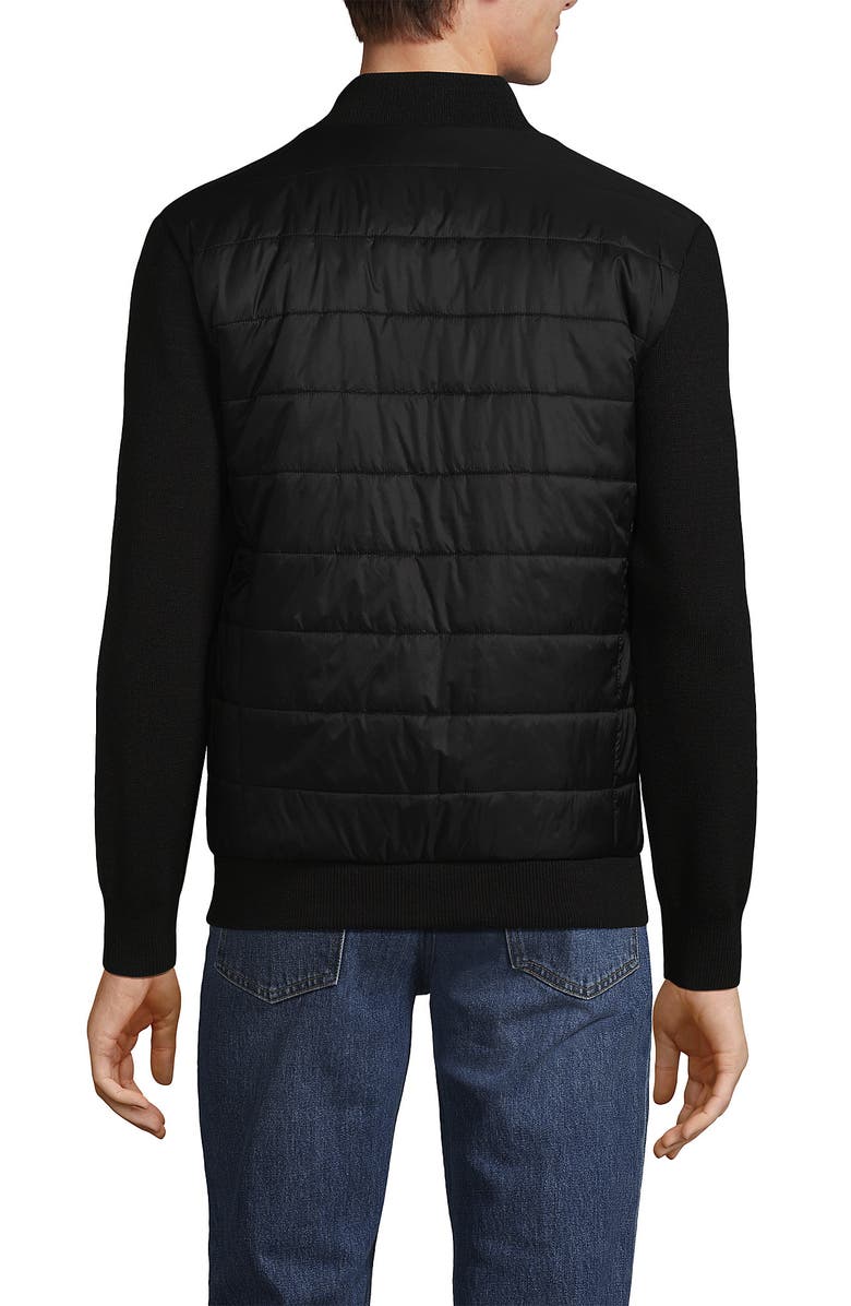 Lands' End Insulated Sweater Jacket, Alternate, color, Black