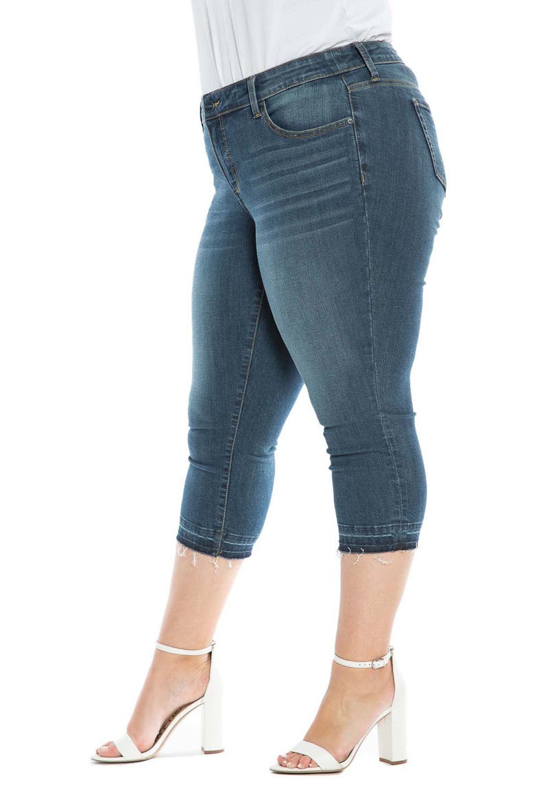 Frayed Crop Capri Jeans, Alternate, color, JESSIE