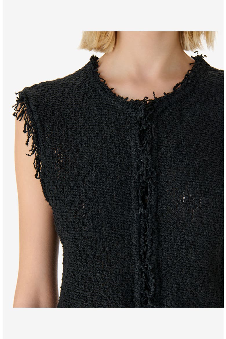 Shanny Tweed Vest, Alternate, color, Black