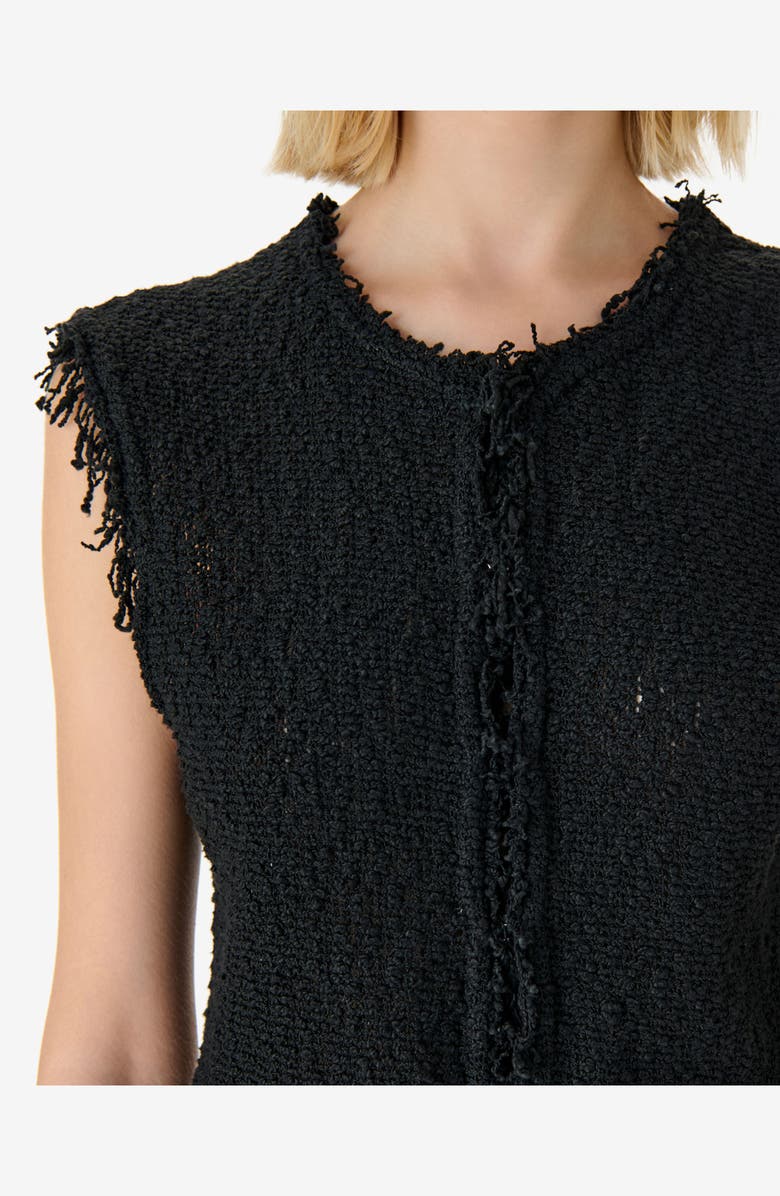 IRO Shanny Tweed Vest, Alternate, color, Black