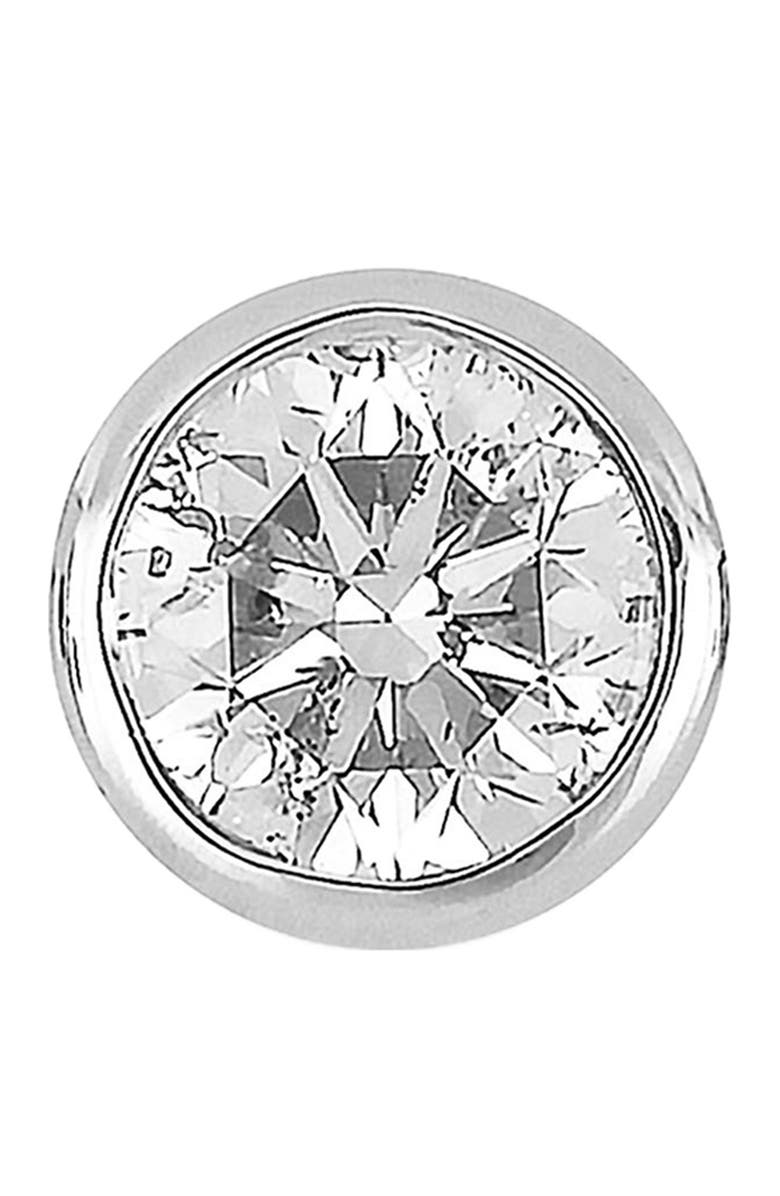 Bony Levy Single Bezel Set Diamond Stud Earring - 0.37 ctw, Alternate, color, 14Kw