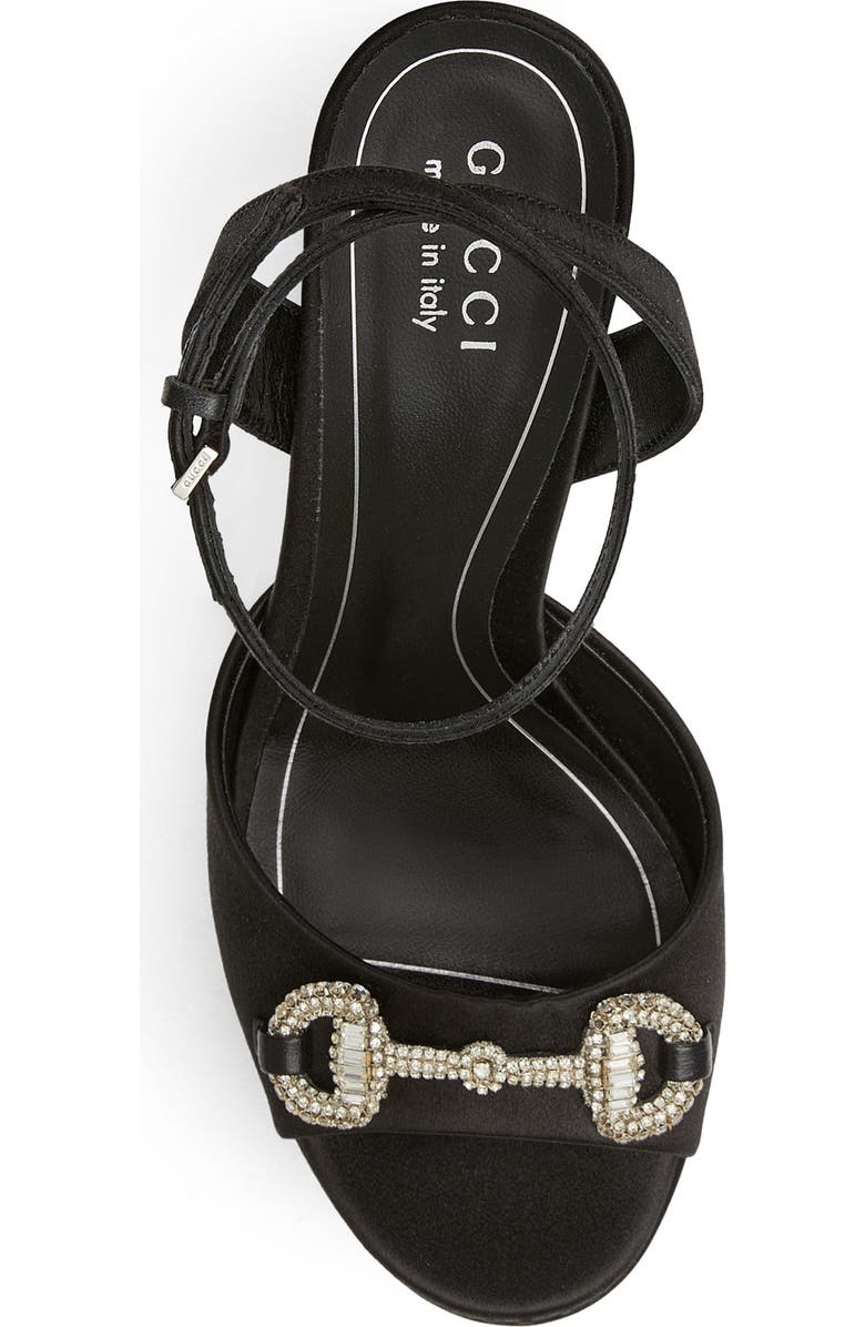 Gucci Embellished Horsebit Platform Sandal, Alternate, color, Black/Black/Milady