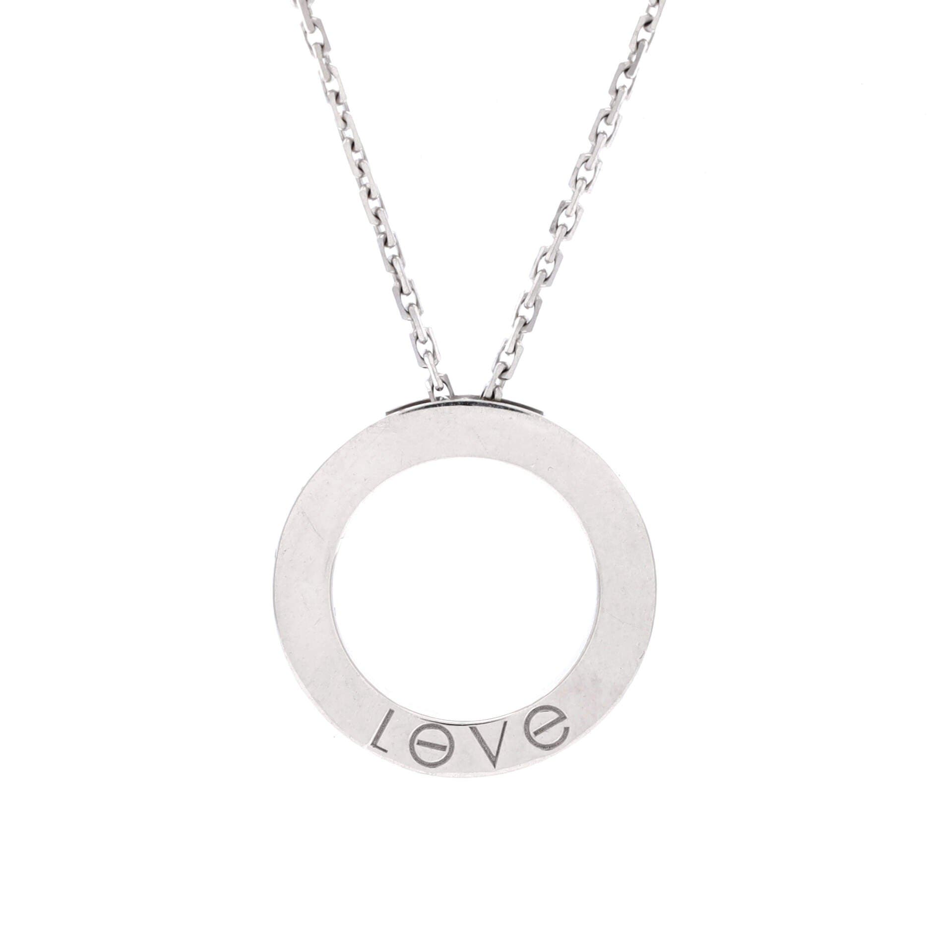 Love Pendant Necklace 18K White Gold, Main, color, Metallic Gold