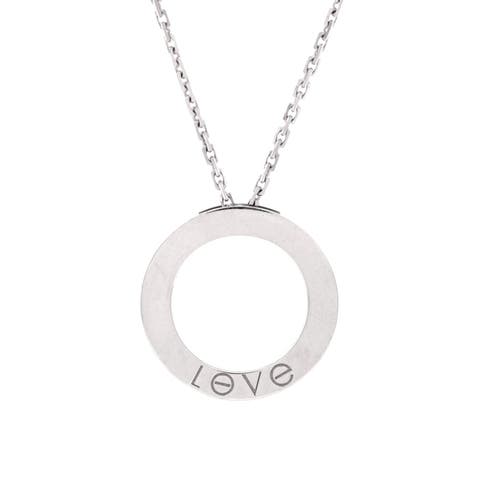 Love Pendant Necklace 18K White Gold