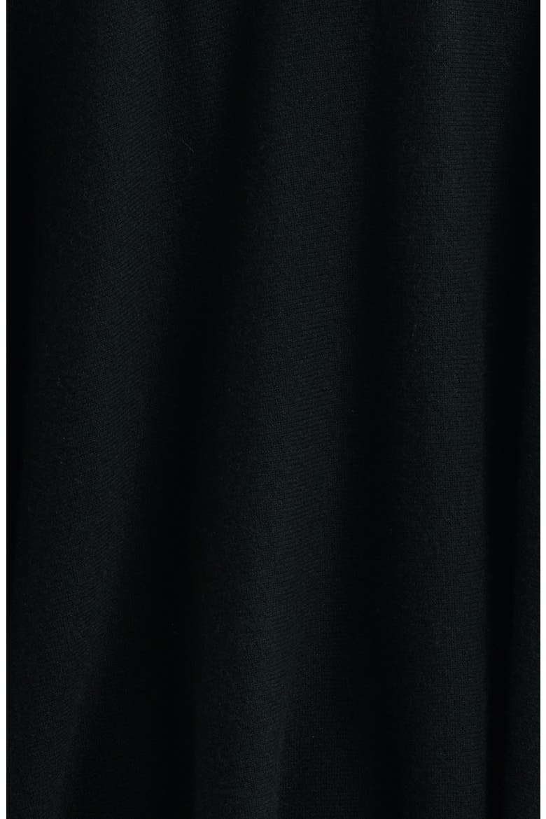 Tipped Cashmere Cape, Alternate, color, BLACK