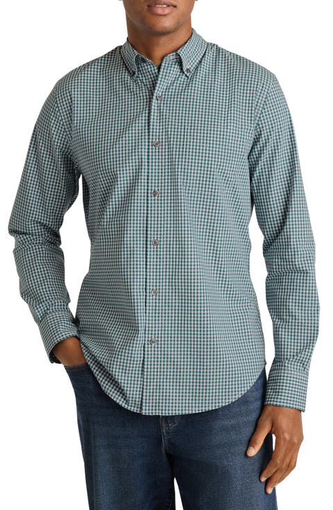 Everyday Slim Fit Gingham Stretch Button-Down Oxford Shirt