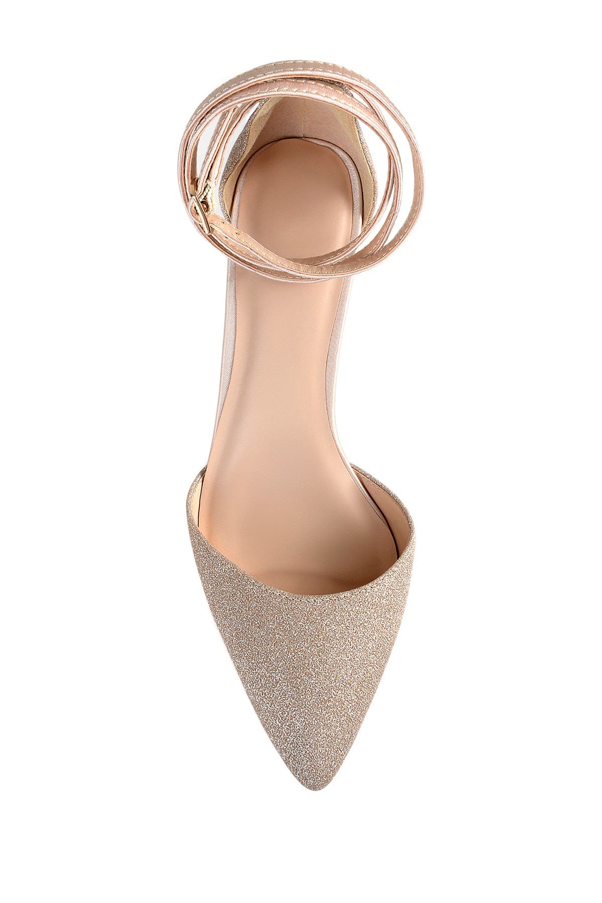 Luela Glitter Ankle Strap Pump, Alternate, color, SILVER