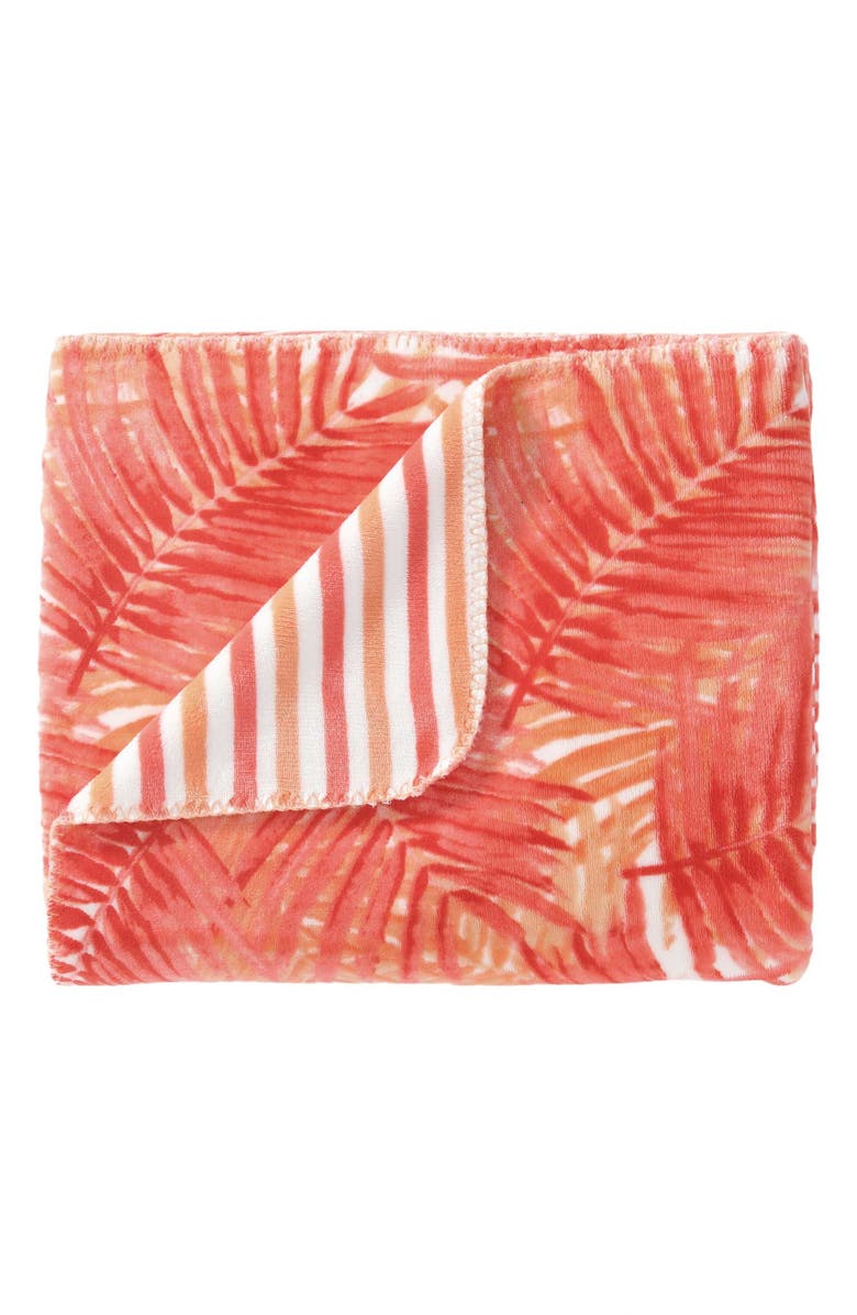 Tommy Bahama Hot Tropics Throw Blanket, Main, color, Bright Orange