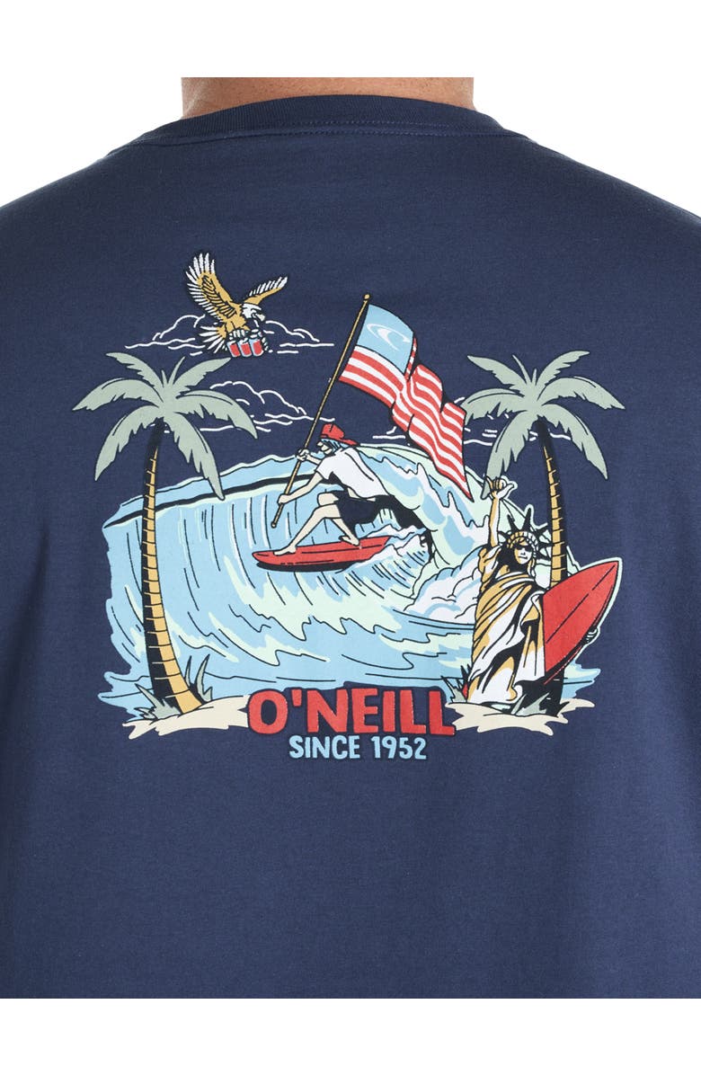 O'Neill Big & Tall Eagles Fly Graphic Tee, Alternate, color, Navy