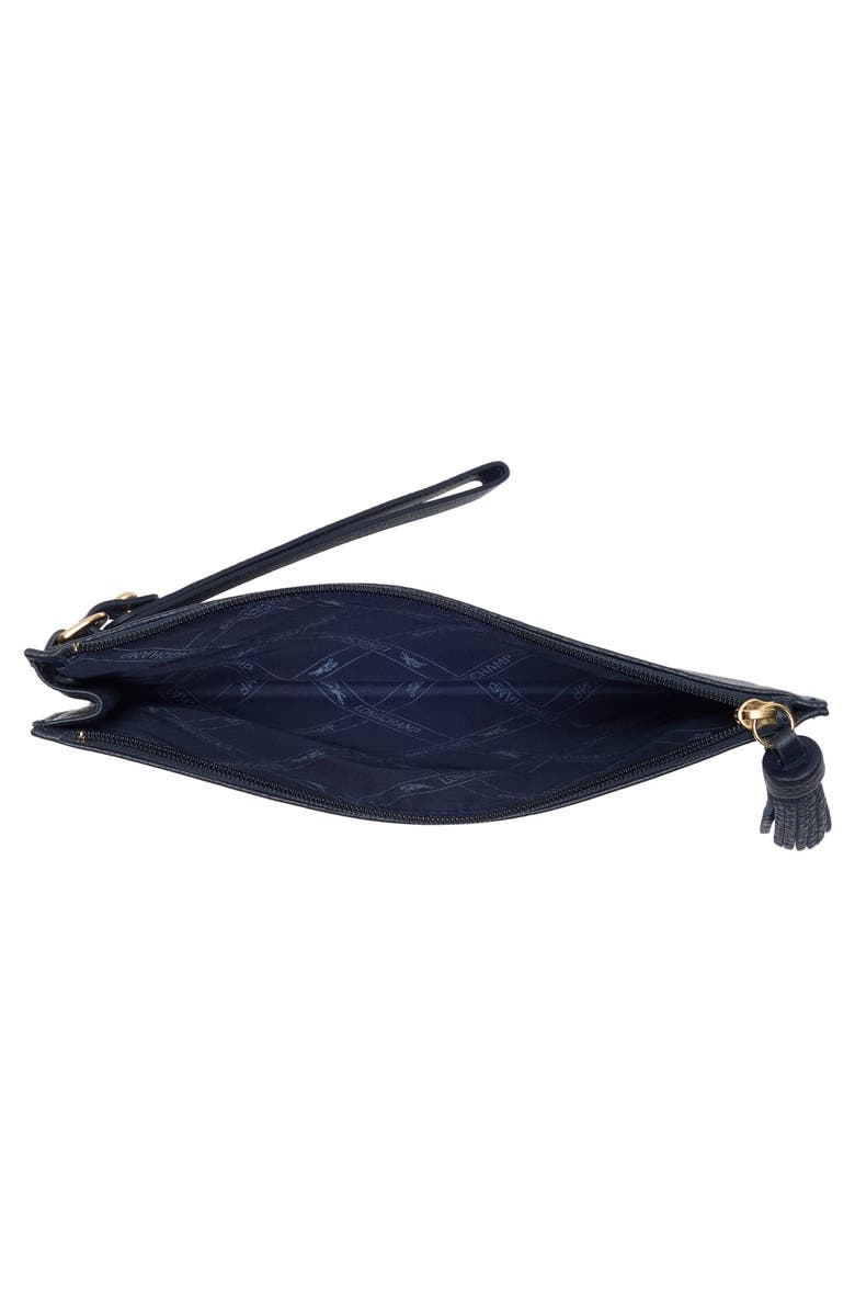 Longchamp Penelope Leather Wristlet, Alternate, color, Midnight Blue