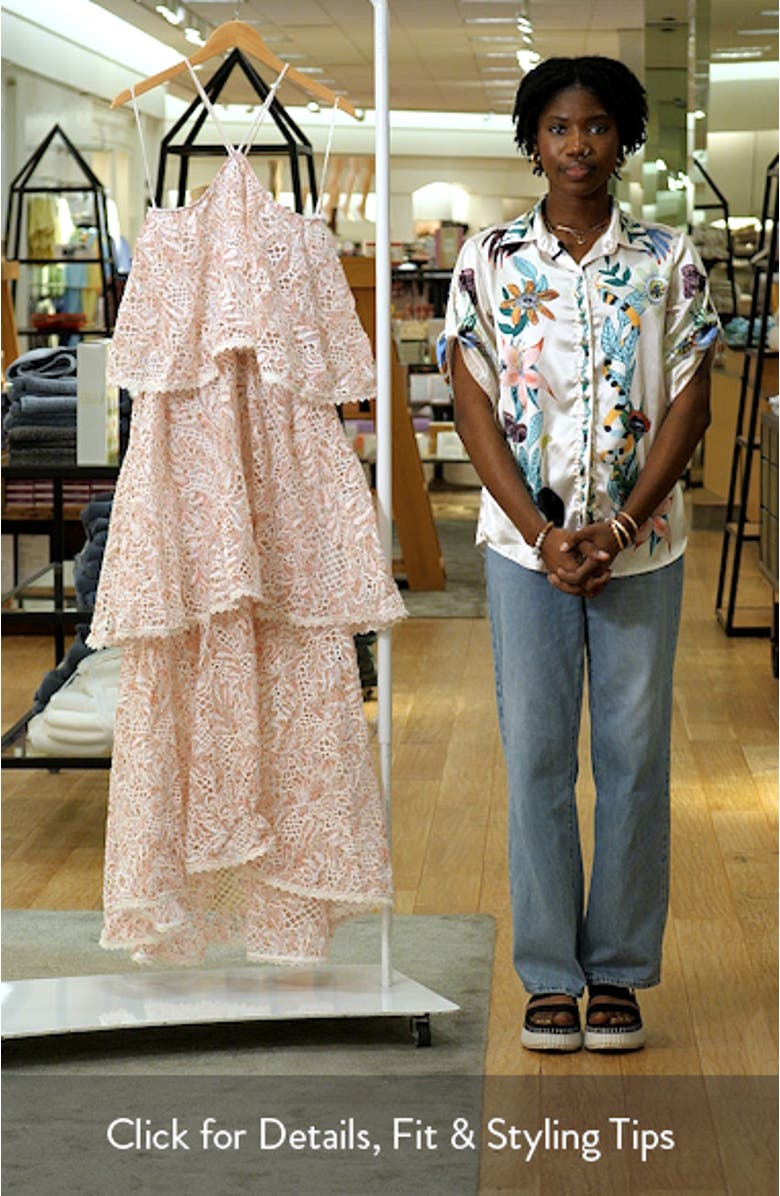 Valencia Floral Tiered Gown, sales video thumbnail