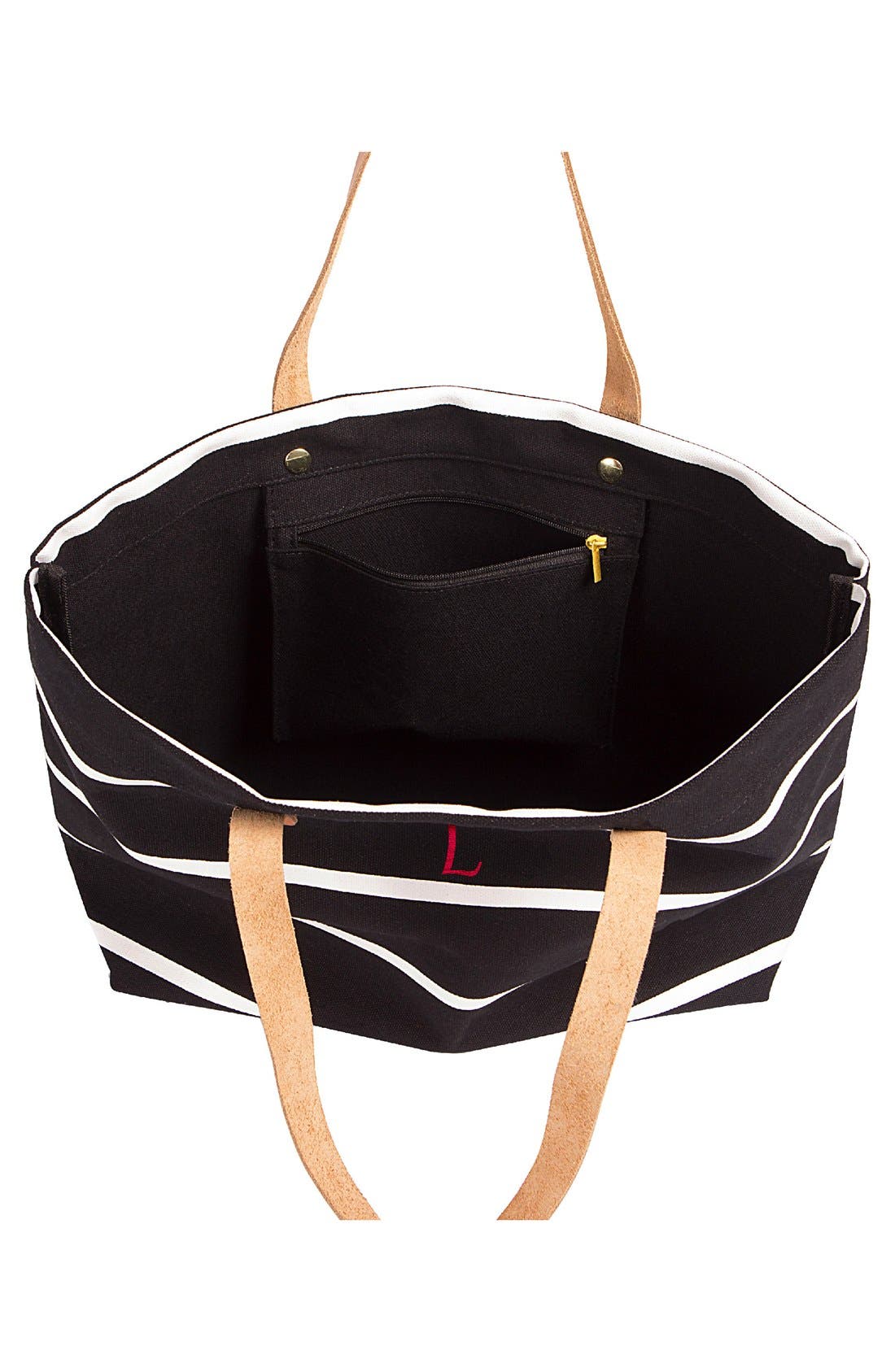 Cathy's Concepts Monogram Stripe Tote, Alternate, color, 