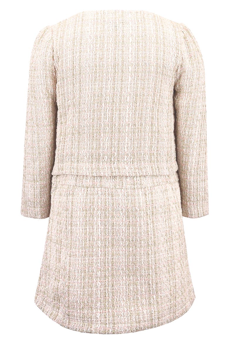 Kids' Bow Boucle Jacket & Dress Set, Alternate, color, PINK