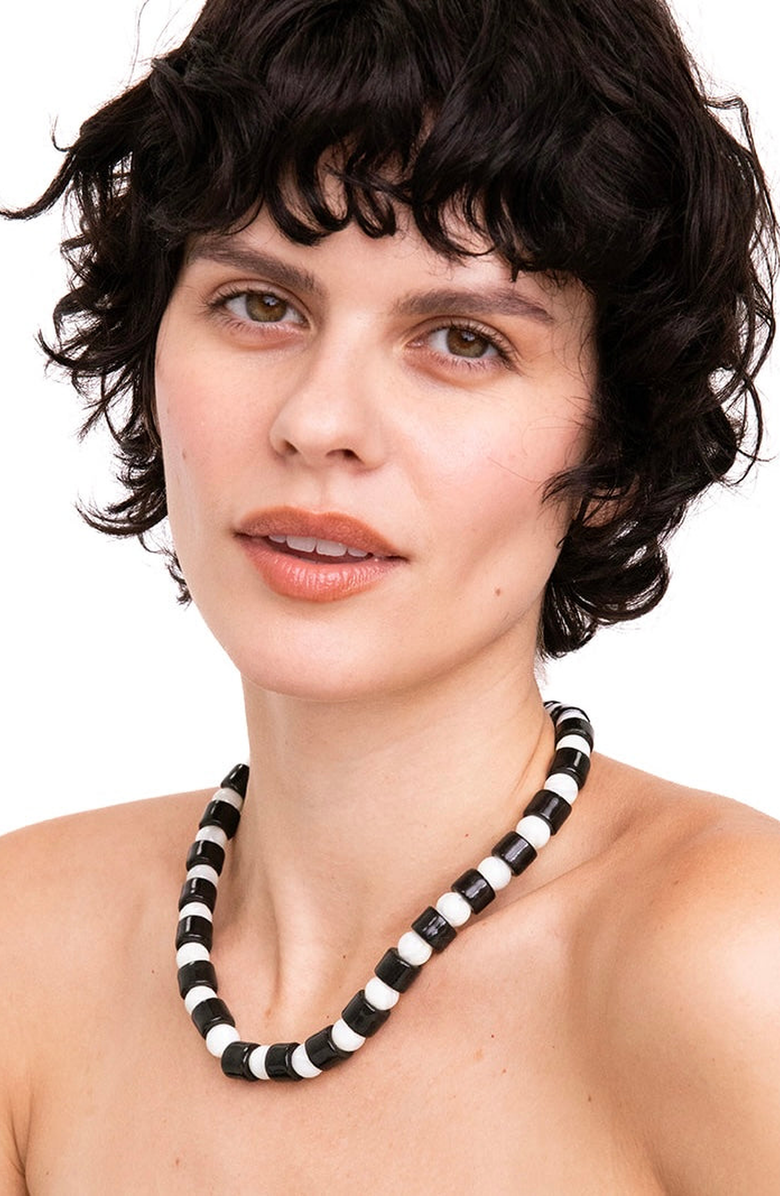 Her New Tribe Bead One Sundry Necklace, Alternate, color, Tap & Mother Of Pearl