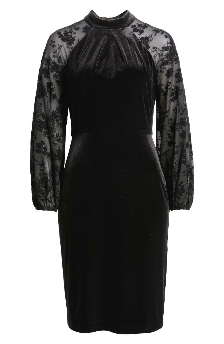 Robe Cocktail Eliza J Noire Dentelle - Taille 10, Style A-Line Avec Nœud Brodé