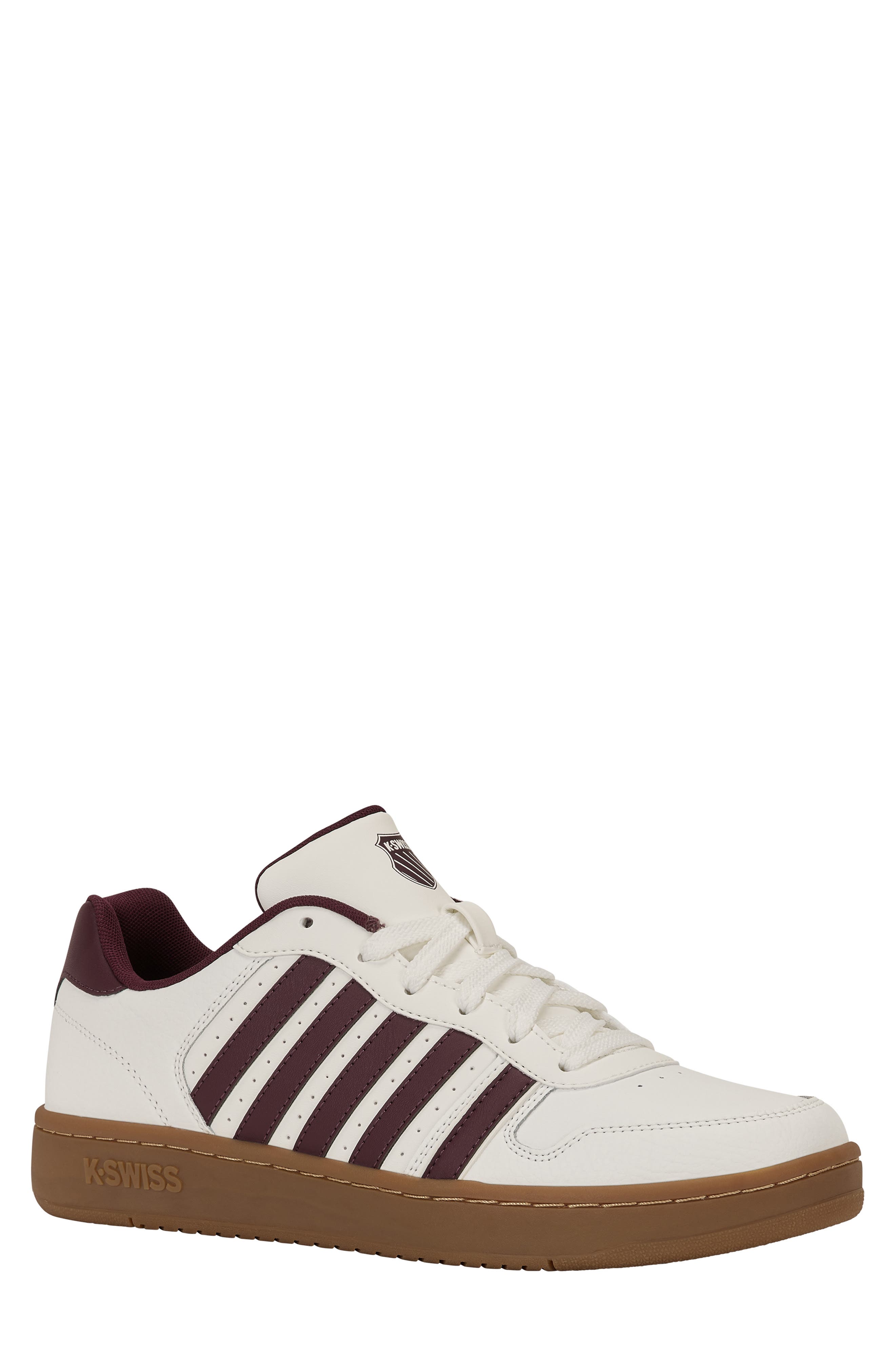 Court Palisades Sneaker, Main, color, BRIGHT WHITE/ FIG/ GUM-M