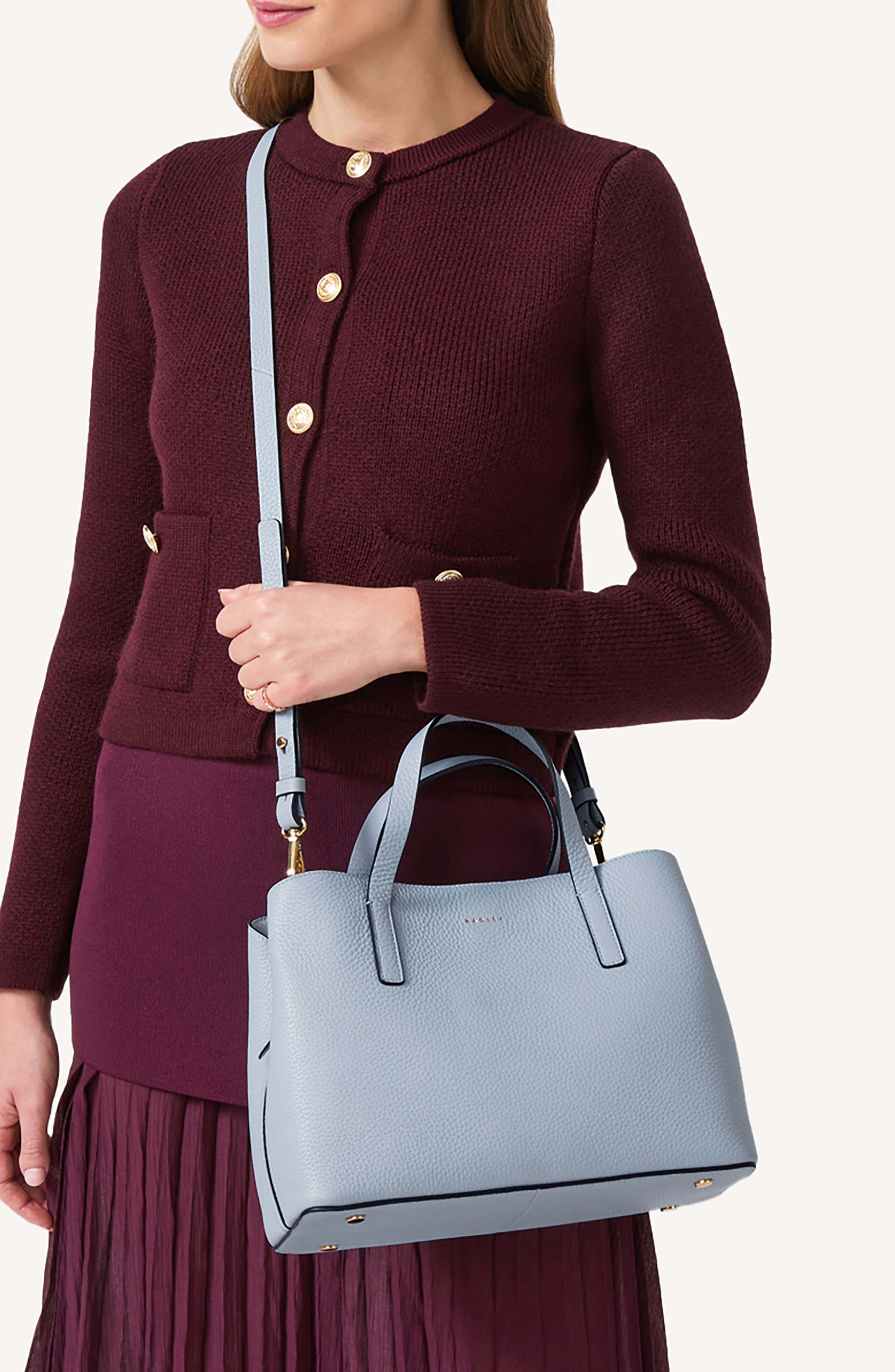 Radley Medium Duke's Place Leather Crossbody Satchel, Alternate, color, Smoke Blue