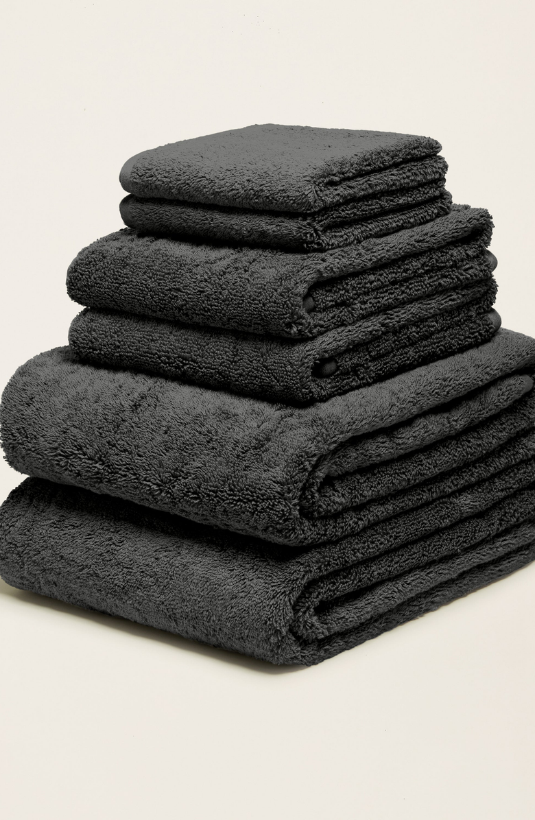 Italic Ultraplush Australian Cotton Standard Towel Set, Alternate, color, Charcoal