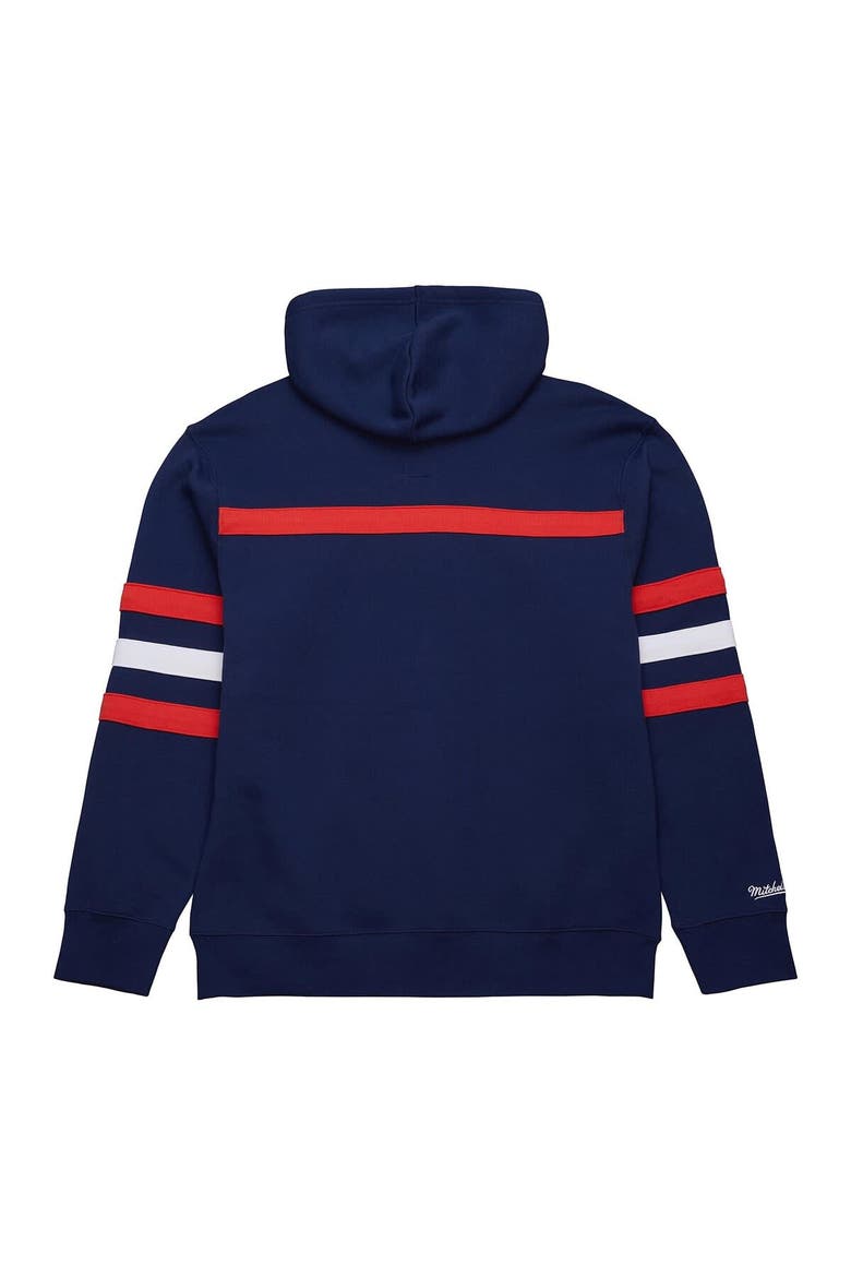 Men's Mitchell & Ness Navy Washington Capitals Head Coach Slogan Pullover Hoodie, Alternate, color, Navy