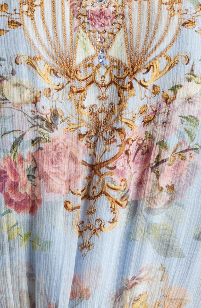 Camilla Tiled In Time Long Sleeve Silk Chiffon Maxi Dress, Alternate, color,