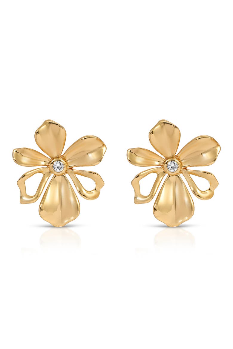 Petals Stud Earrings, Main, color, GOLD