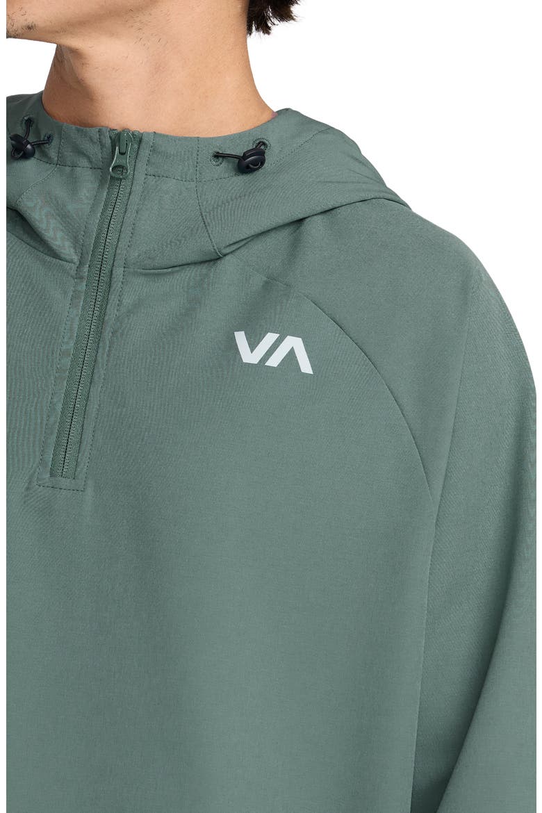 Canyon Water Repellent Quarter Zip Hoodie, Alternate, color, BALSAM GREEN