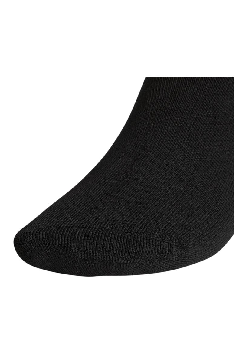 Trefoil 6-Pack No-Show Socks, Alternate, color, BLACK