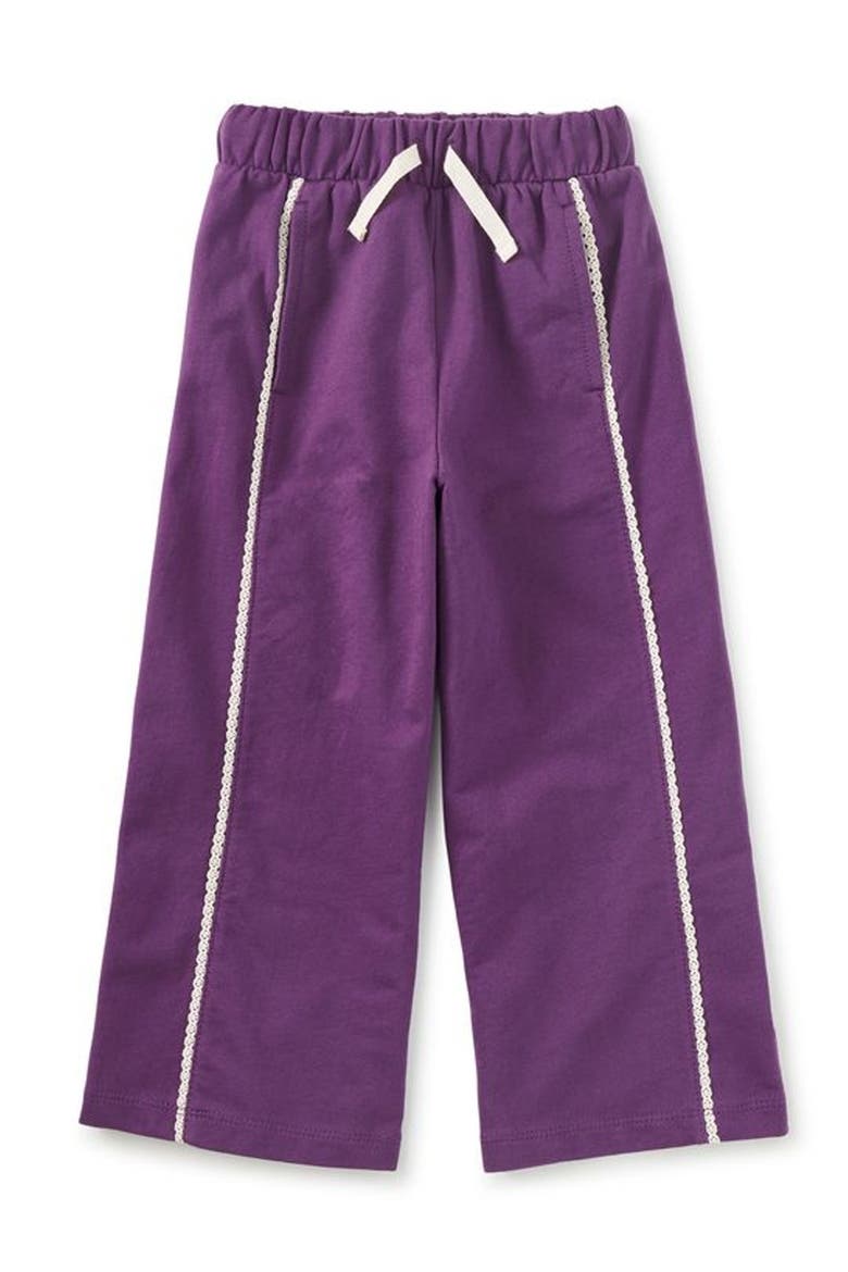 Lace Trim Track Pants, Main, color, REGAL PURPLE