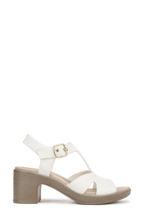 Bzees Everly Machine Washable Block Heel Sandal In White