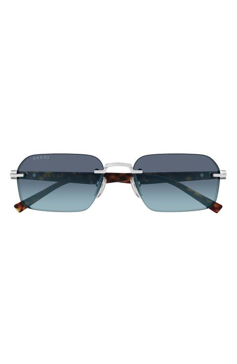 55mm Gradient Rectangular Sunglasses