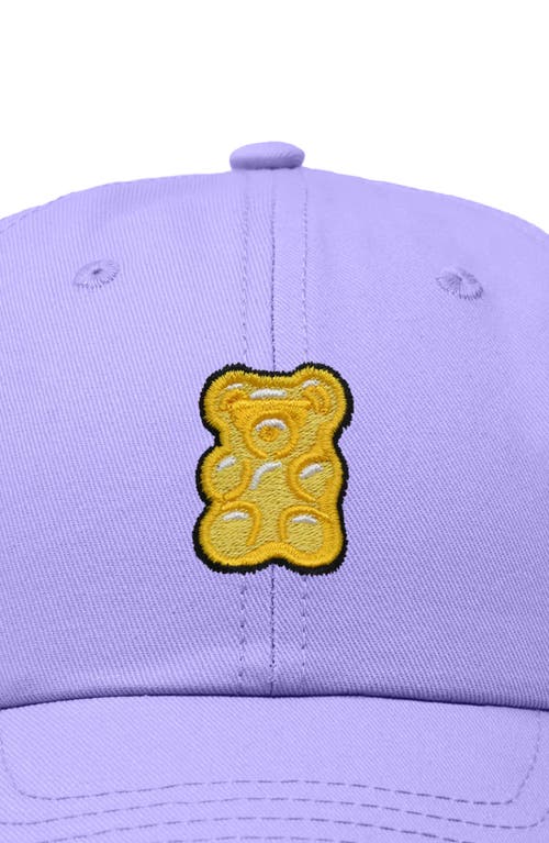 Dalix Yellow Gummy Embroidered Dad Cap In Lavender