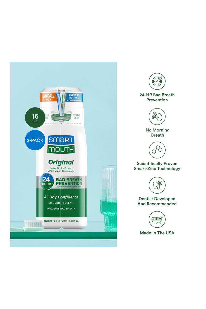 Original Zinc Activated Fresh Mint Mouthwash 16 fl oz, Alternate, color, Fresh Mint