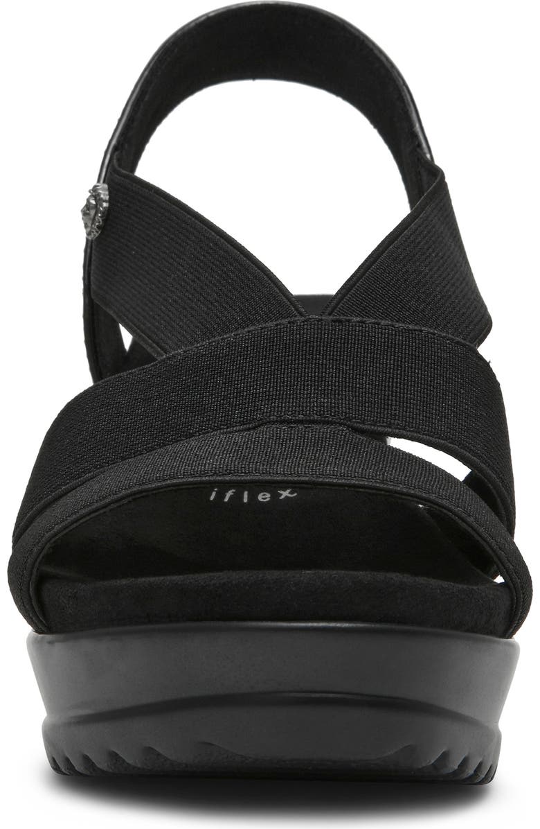 Anne Klein Ryland Platform Wedge Sandal, Alternate, color, Black